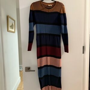 Striped Multicolor Sweater Dress